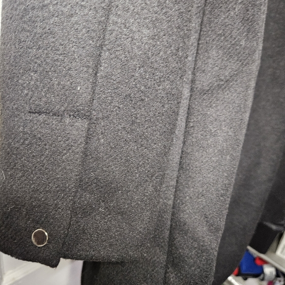 Vera Moda Wool Blend Black Mock Neck Belted Coat Sz M - Picture 11 of 14